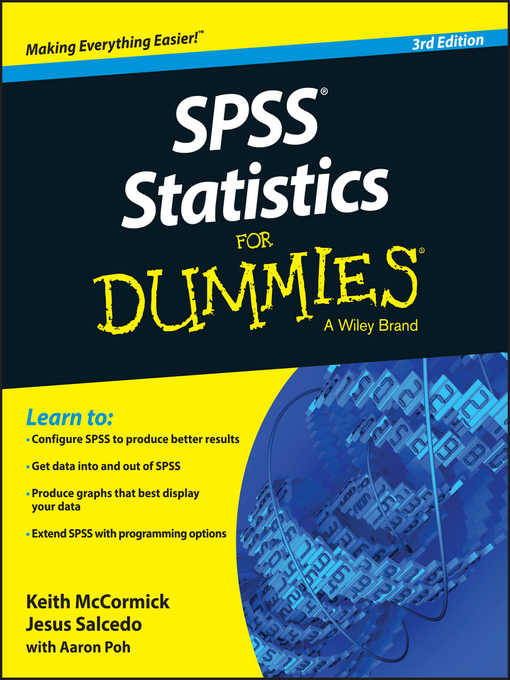 Title details for SPSS Statistics for Dummies by Keith McCormick - Available